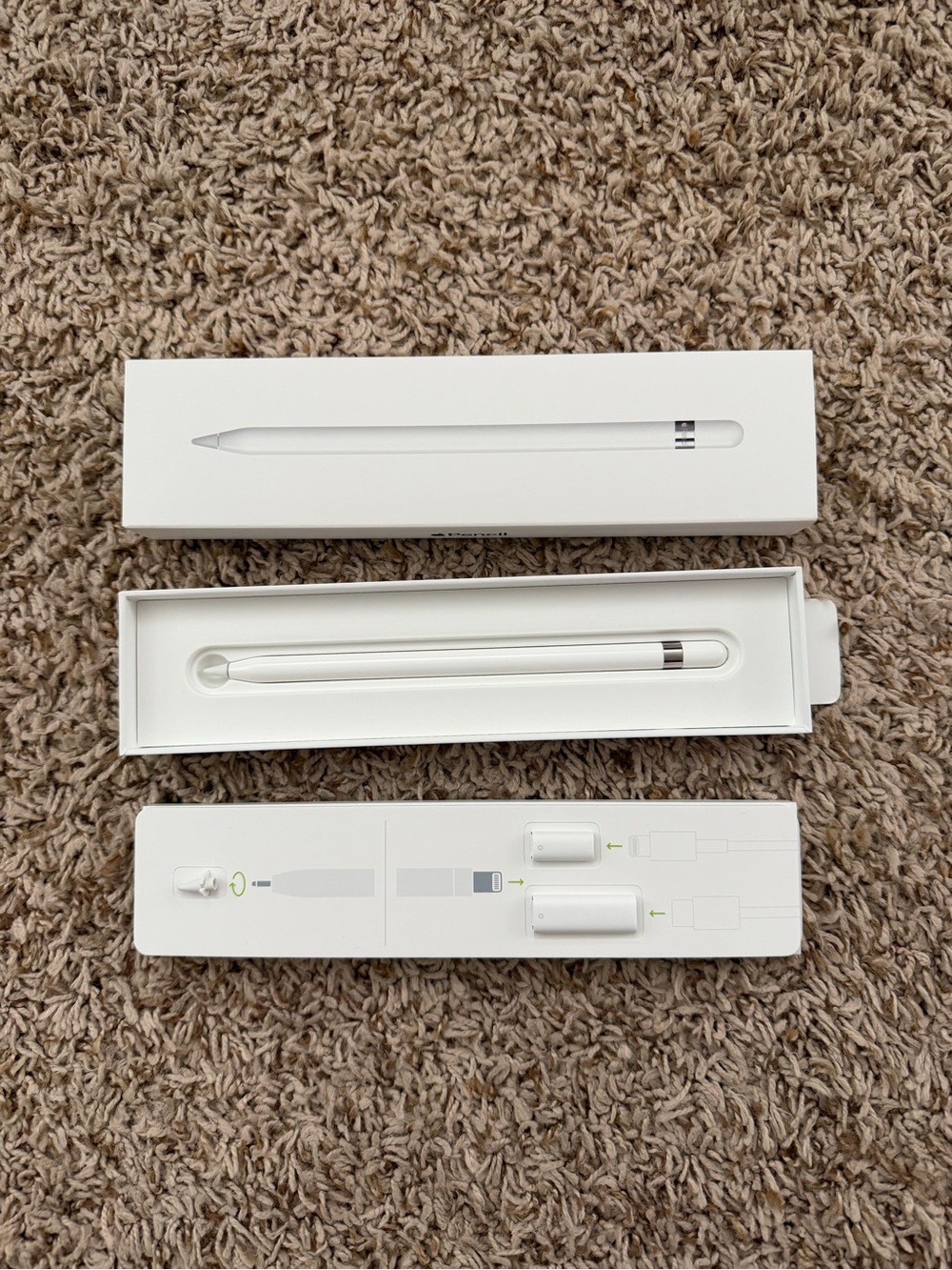 Apple Pencil Model A1603 - White Stylus with Silver Accent - Original Box